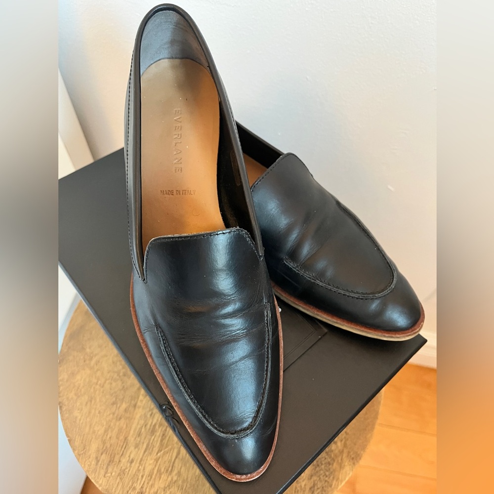 Everlane Black Leather Loafers